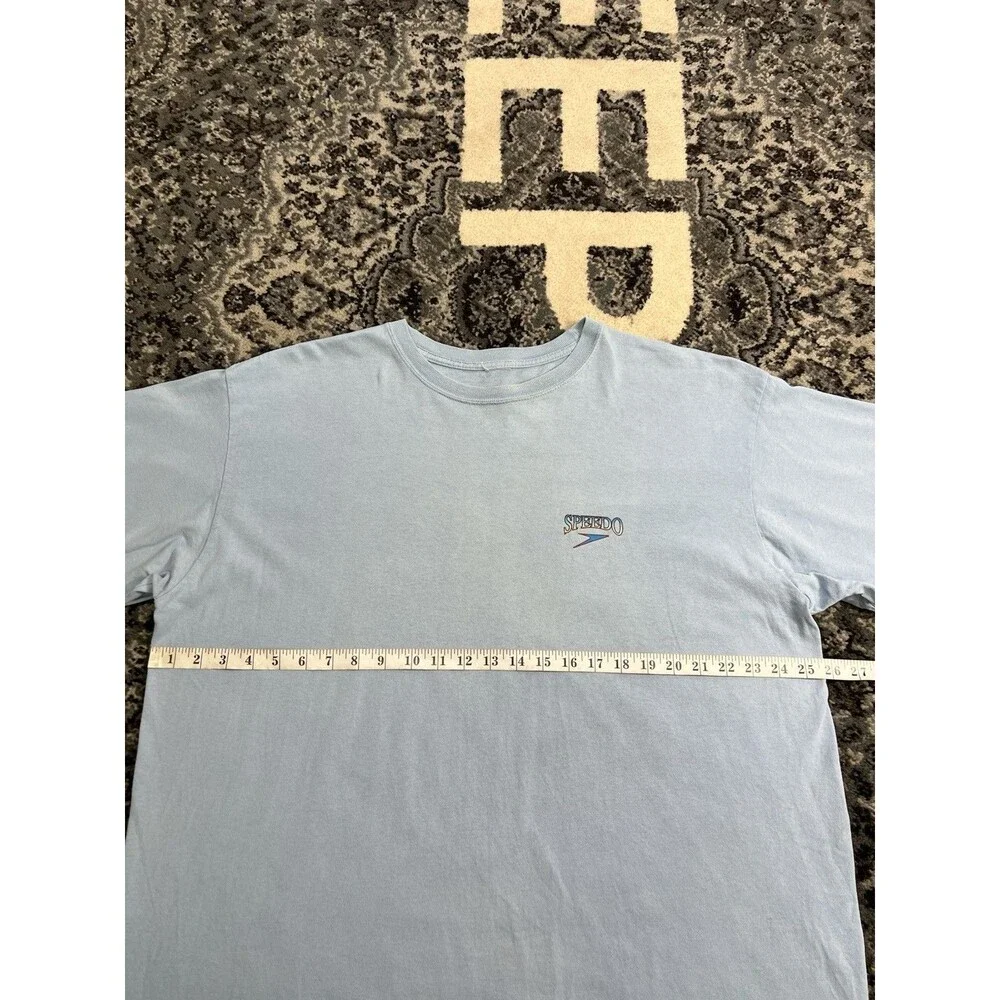 Vintage Mens 2002 Y2K Speedo Surf TShirt Size 2XL Blue